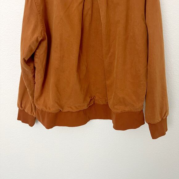 [Young Fabulous & Broke] Camel Brown Colton Reversible Bomber Jacket Sz Large L - Picture 11 of 15